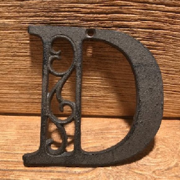 Cast Iron Letter "B" 4 5/8"tall Ornate Raw Cast Iron Ready to Paint 0184-0557-B - Picture 5 of 14